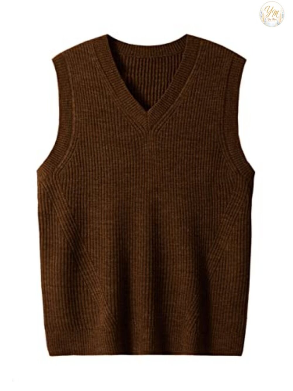 Merino Wool Blend V-Neck Sleeveless Pullover Sweater Vest